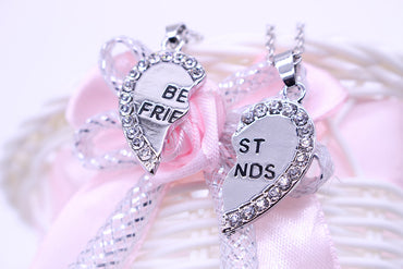 Fashion Heart Alloy Diamond Women's Necklace