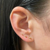 3 Pairs Cute Simple Style Classic Style Solid Color Plating Stainless Steel 14k Gold Plated Ear Studs