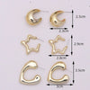 3 Pairs Simple Style Commute Geometric Plating Arylic Ear Studs