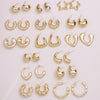 3 Pairs Simple Style Commute Geometric Plating Arylic Ear Studs