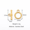 3 Sets Per Pack 18 * 20mm 24 * 7mm 304 Stainless Steel OT Buckle Heart Shape Solid Color OT Buckle Pendant Jewelry Buckle
