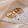 304 Stainless Steel 14K Gold Plated Casual Cute Romantic Plating Heart Shape Open Rings