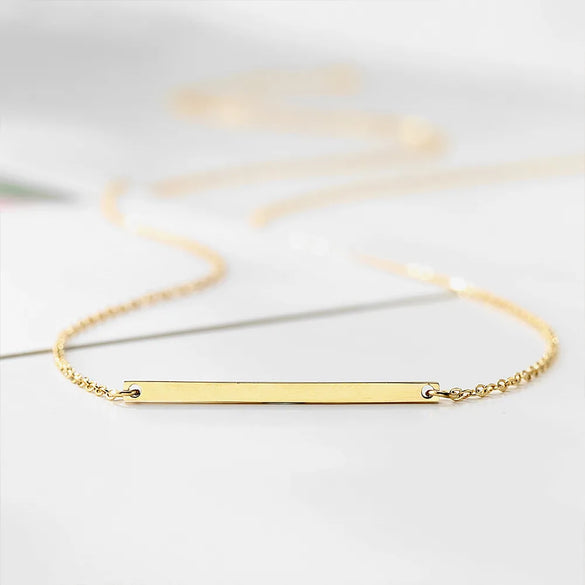 Wholesale Jewelry Simple Style Classic Style Customization Laser Engraving Solid Color 304 Stainless Steel 14K Gold 14K Gold Plated Plating Pendant Necklace