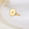 304 Stainless Steel 14K Gold Plated Simple Style Classic Style Plating Solid Color Rings