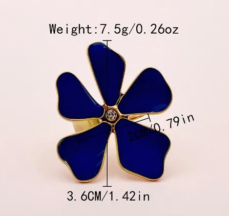 304 Stainless Steel 14K Gold Plated Vintage Style Pastoral Streetwear Enamel Plating Inlay Round Avocado Flower Zircon Open Rings