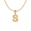 Wholesale Jewelry Basic Modern Style Classic Style Letter 304 Stainless Steel 18K Gold Plated Pendant Necklace
