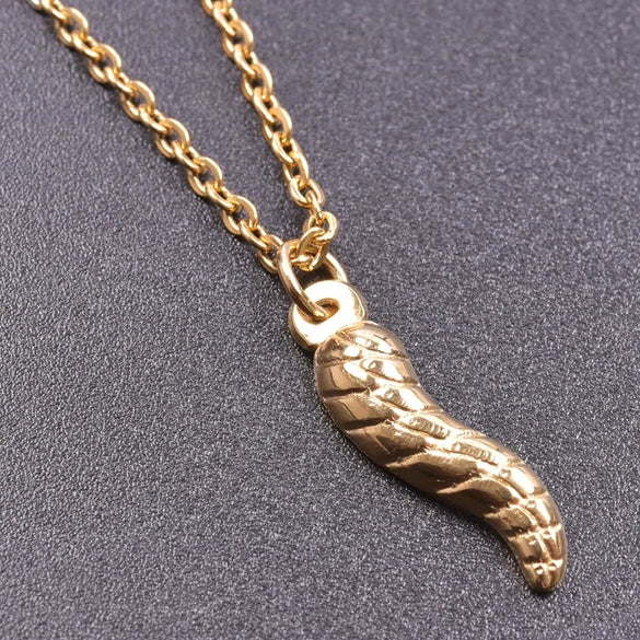 304 Stainless Steel 18K Gold Plated Basic Modern Style Classic Style Plating Chili Pendant Necklace