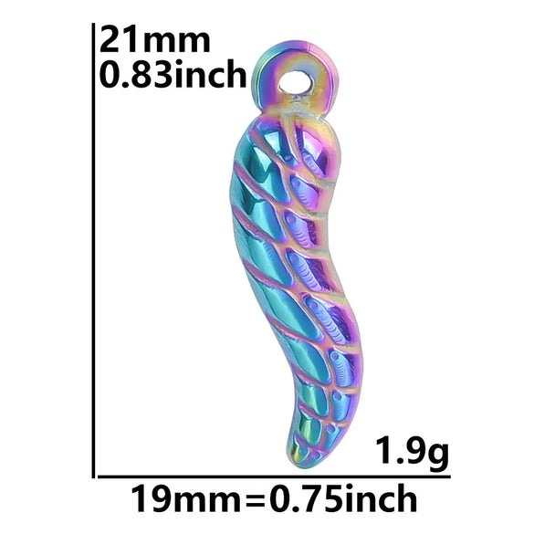 304 Stainless Steel 18K Gold Plated Basic Modern Style Classic Style Plating Chili Pendant Necklace