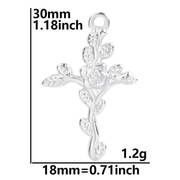 304 Stainless Steel 18K Gold Plated Basic Modern Style Classic Style Plating Geometric Rose Pendant Necklace