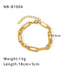 304 Stainless Steel 18K Gold Plated Basic Modern Style Classic Style Plating Geometric Solid Color Bracelets