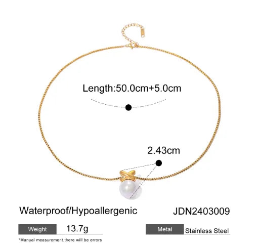 304 Stainless Steel 18K Gold Plated Basic Simple Style Classic Style Geometric Pendant Necklace