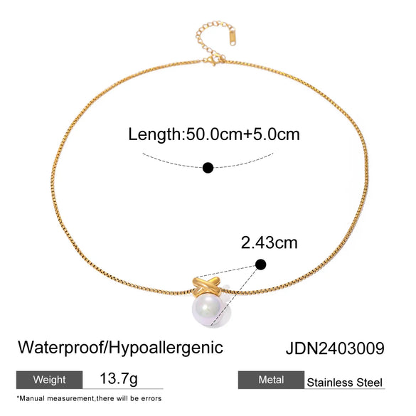 304 Stainless Steel 18K Gold Plated Basic Simple Style Classic Style Geometric Pendant Necklace