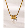 304 Stainless Steel 18K Gold Plated Basic Simple Style Classic Style Geometric Pendant Necklace