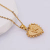 304 Stainless Steel 18K Gold Plated Basic Simple Style Classic Style Letter Heart Shape Pendant Necklace