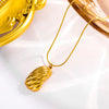 Wholesale Jewelry Casual Artistic Solid Color 304 Stainless Steel 18K Gold Plated Earrings Necklace