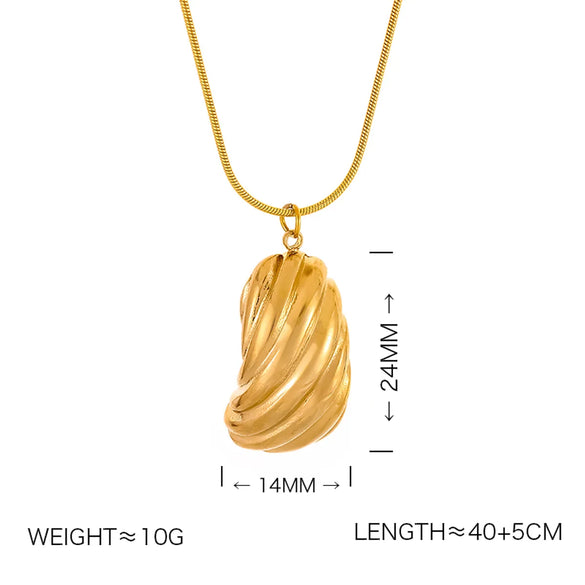 Wholesale Jewelry Casual Artistic Solid Color 304 Stainless Steel 18K Gold Plated Earrings Necklace