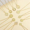 304 Stainless Steel 18K Gold Plated Casual Plating Inlay Human Zircon Pendant Necklace