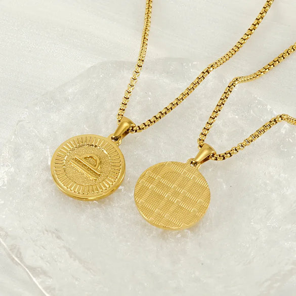 304 Stainless Steel 18K Gold Plated Elegant Simple Style Constellation Pendant Necklace