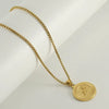304 Stainless Steel 18K Gold Plated Elegant Simple Style Constellation Pendant Necklace