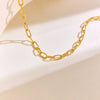 304 Stainless Steel 18K Gold Plated Elegant Simple Style Solid Color Necklace