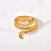 304 Stainless Steel 18K Gold Plated Glam Plating Snake Rings