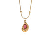 304 Stainless Steel 18K Gold Plated IG Style Simple Style Plating Inlay Geometric Natural Stone Pendant Necklace