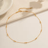 304 Stainless Steel 18K Gold Plated IG Style Simple Style Plating Solid Color Necklace