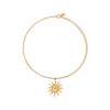 304 Stainless Steel 18K Gold Plated IG Style Simple Style Sun Pendant Necklace