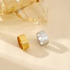304 Stainless Steel 18K Gold Plated Modern Style Simple Style Geometric Solid Color Open Rings