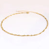 304 Stainless Steel 18K Gold Plated Retro Punk Cool Style Plating Solid Color Double Layer Necklaces