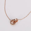 304 Stainless Steel 18K Gold Plated Rose Gold Plated Elegant Classic Style Plating Rhombus Pendant Necklace