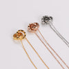304 Stainless Steel 18K Gold Plated Rose Gold Plated Elegant Classic Style Plating Rhombus Pendant Necklace
