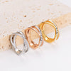 304 Stainless Steel 18K Gold Plated Rose Gold Plated Simple Style Classic Style Plating Inlay Solid Color Rhinestones Zircon Rings