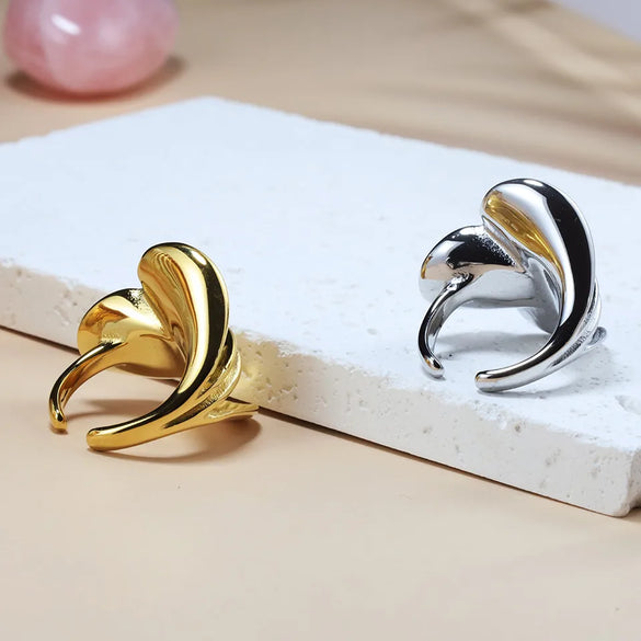 Wholesale Jewelry Simple Style Classic Style Solid Color 304 Stainless Steel 18K Gold Plated Plating Rings