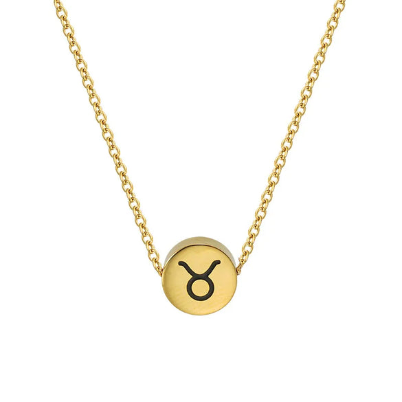 304 Stainless Steel 18K Gold Plated Simple Style Constellation Pendant Necklace