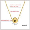 304 Stainless Steel 18K Gold Plated Simple Style Constellation Pendant Necklace