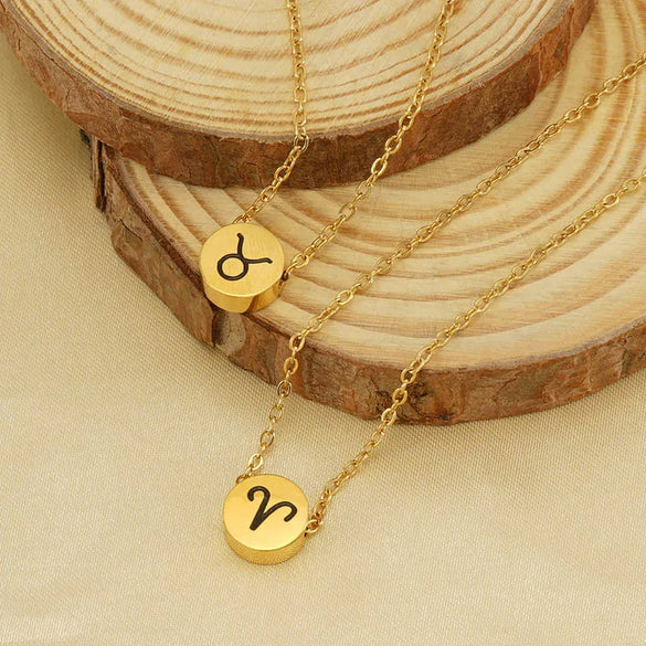 304 Stainless Steel 18K Gold Plated Simple Style Constellation Pendant Necklace