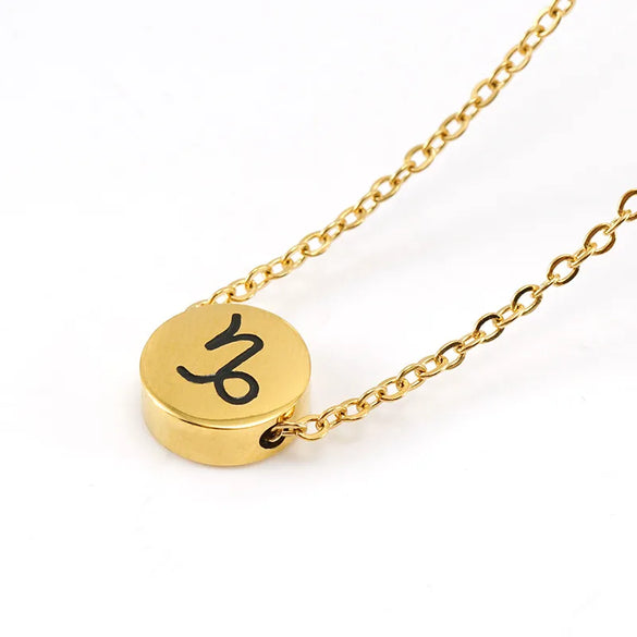 304 Stainless Steel 18K Gold Plated Simple Style Constellation Pendant Necklace
