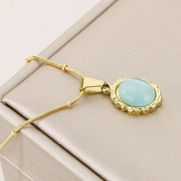 304 Stainless Steel 18K Gold Plated Simple Style Plating Square Pendant Necklace