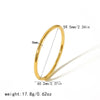 Simple Style Solid Color 304 Stainless Steel 18K Gold Plated Bangle In Bulk