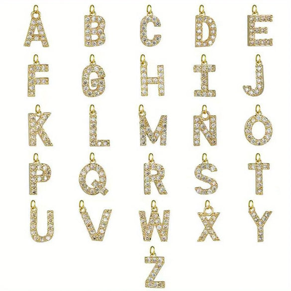 304 Stainless Steel Artificial Pearl Copper Letter Pendant Necklace