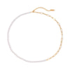 Wholesale Jewelry IG Style Round 304 Stainless Steel Artificial Pearl Asymmetrical Necklace
