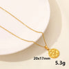 304 Stainless Steel Casual Simple Style Plating Sun Star Moon Pendant Necklace