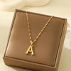 304 Stainless Steel Copper 18K Gold Plated Letter