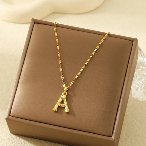 304 Stainless Steel Copper 18K Gold Plated Letter