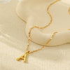 304 Stainless Steel Copper 18K Gold Plated Letter