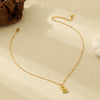 304 Stainless Steel Copper 18K Gold Plated Letter
