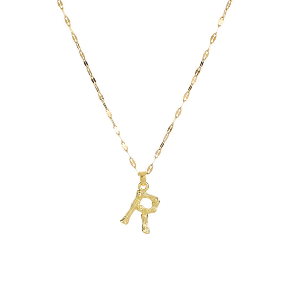 304 Stainless Steel Copper 18K Gold Plated Letter