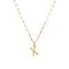 304 Stainless Steel Copper 18K Gold Plated Letter