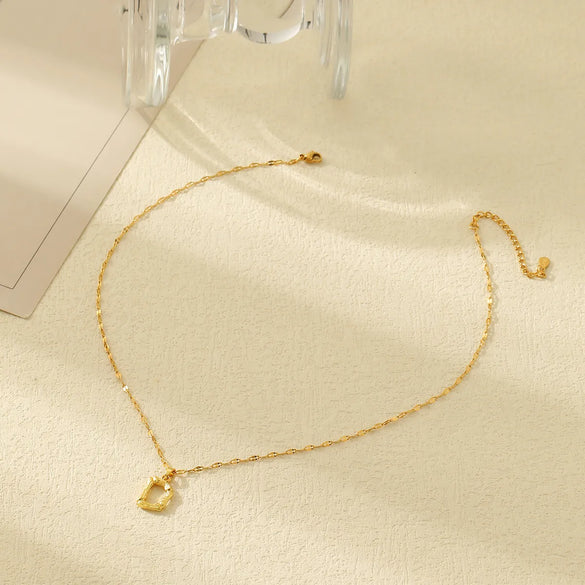 304 Stainless Steel Copper 18K Gold Plated Letter